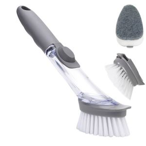 Nouveautés : Distributeur automatique de liquide, éponge à long manche, brosse de nettoyage pour la vaisselle de cuisine - Product Image 5