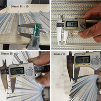Lattes métalliques galvanisées à nervures haute pour la construction, support de base pour plâtre et stuc