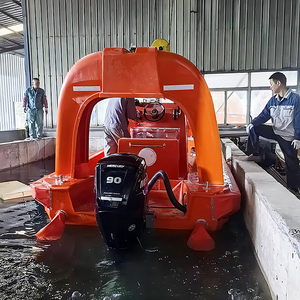 Bateau rapide SOLAS de 580 cm en fibre de verre ignifuge orange pour 6 à 15 personnes - Product Image 4