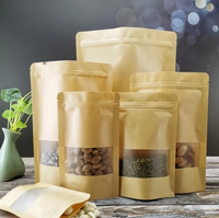 Bolsa Premium de Mylar con Cierre Zipper y Ventana Transparente, Impresión Personalizada, para Anacardos y Almendras, Venta Directa de Fábrica