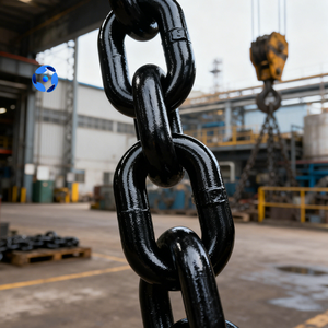 Chaîne de levage soudée de qualité industrielle 80, galvanisée, pour grue de levage, certifiée EN818 - Product Image 1