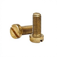 Vis métriques à tête cylindrique fendue en laiton, en stock chez les fabricants, M3 M4 M5 M6 M8, Chine