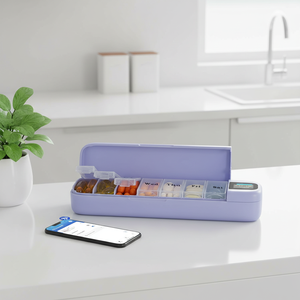 Dispenser Automatico di Pillole, Organizzatore Intelligente con Allarme, 7 Giorni, con APP, Portatile, Promemoria per il Consumo di Medicinali - Product Image 1