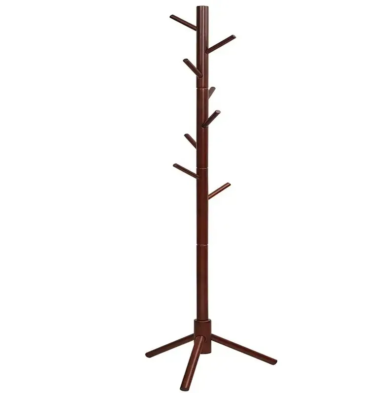 High-quality adjustable hanger easy assemble tree shaped coat hanger wooden clothing rack