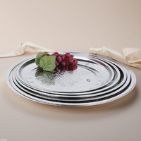 Plateau à raisins en acier inoxydable, 28-50 cm, rond, décoratif, pour fruits, idéal pour la maison, la cuisine, les restaurants, les hôtels, les fêtes et le camping – Offre Spéciale