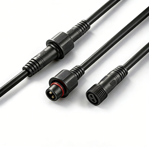 M14-2-Core Strip Sr テールカード オスおよびメス ドッキング防水プラグ 2 コア電源コネクタ接続ライン - Product Image 1