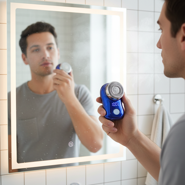 Rechargeable Portable Mini Electric Shaver Compact Convenient Charging Shaver Strong Power Shaver with Led Slight