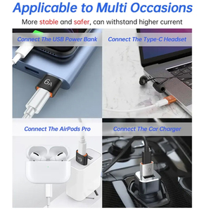 Adattatore OTG da USB-C femmina a USB maschio 6A per ricarica rapida e trasferimento dati, <span class=keywords><strong>convertitore</strong></span> di alimentazione per chiavette USB e telefoni cellulari - Product Image 6