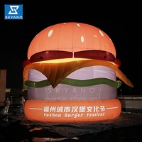 Hamburger Géant Gonflable Lumineux – Maquette Alimentaire pour Promotion Commerciale