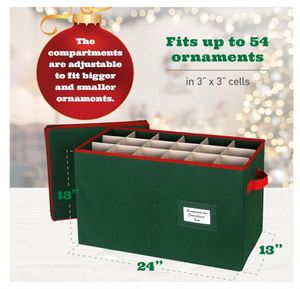 Boîtes de rangement pour boules de Noël personnalisées, boîte de rangement pour décorations de Noël avec séparateurs - Product Image 4