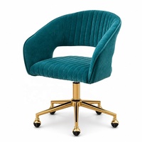 Chaise de bureau ergonomique de loisirs, pivotante et réglable, en velours, pour la maison, le bureau, l'école, l'hôtel, design moderne, meilleure qualité, prix raisonnable