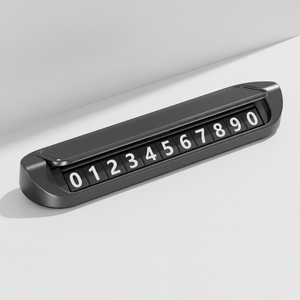 Placa de Matrícula Temporal de Lujo Personalizada para Vehículos, Placa de Estacionamiento Oculta con un Clic, Señal de Reubicación de Coche de Aleación de Aluminio - Product Image 1