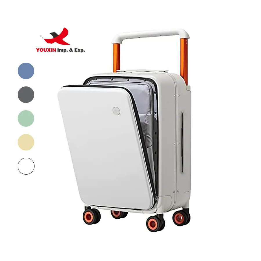 Trolley carry on luggage with laptop compartment business travel bag multi-functional suitcase