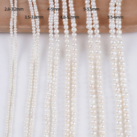 Perles de culture d'eau douce naturelles blanches en forme de pomme de terre de 2,8-3,2 mm, 3,5-3,8 mm, 4-5 mm, 4,8-5,2 mm, 5-5,5 mm, 5,5-6 mm pour la fabrication de bijoux
