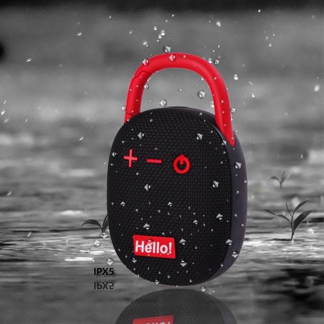 5W Music Bluetooth Speaker HiFi Super Bass Sound Portable Audio Outdoor Mini Wireless Bluetooth Speaker with Buckle Clip