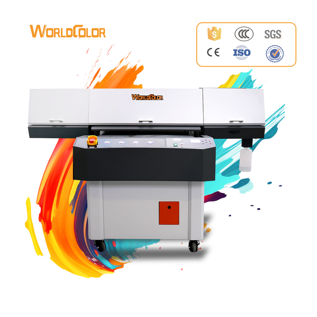 9060 3heads I3200U1 UV Flatbed Printer With Camera for Glass Ceramic Acrylic Cups Bottles Metal Wooden Printing
