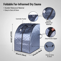 Sauna Portátil de Diseño Compacto para Uso en Baño, para una Persona, Relajante, de Espectro Completo, con Calor Seco e Infrarrojo Lejano, para el Hogar