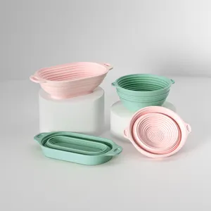 2024 vente chaude pliable pain au levain cuisson fournisseur Kit Silicone pain épreuvage panier