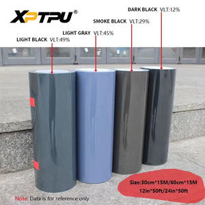 厂家制造批发热销浅色黑色灰色透明烟熏黑色30厘米 * 15m汽车灯膜灯膜大灯膜 - Product Image 5