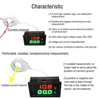 Hall Voltmeter Ammeter DC, Monitor tegangan arus LED Digital 12V 24V 36V 48V 60V, Voltmeter Ammeter DC 0-300V 50A 100A 200A 400A
