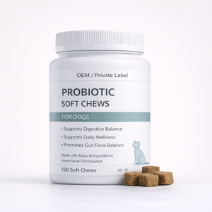 OEM Dog Probiotics Fish Oil Soft Chews Supplement Fast Absorption Immune Support Relieves Flatulence Bloating Digestive Care - Product Image 1