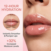 Huile à lèvres hydratante en gros, logo personnalisé, rouge à lèvres liquide mat végétalien et waterproof, gloss à lèvres marque privée