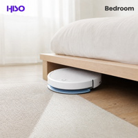 Aspirateur robot humide et sec 3000 mAh, bac à poussière 400 ml, vidage automatique, design fin, balayage programmé, chargement USB pour la maison