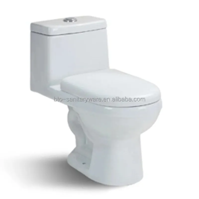 BTO Moderne Prix Bas Sanitario p-trap toilette Élégant Blanc wc Bol Inodoro One Piece Round Toilette