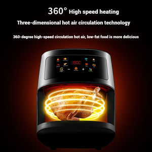 Friteuse à air personnalisée OEM en gros friteuse à <span class=keywords><strong>micro</strong></span>-ondes multifonctionnelle 5L 10L litres <span class=keywords><strong>four</strong></span> numérique intelligent <span class=keywords><strong>Silver</strong></span> <span class=keywords><strong>Crest</strong></span> friteuse à air - Product Image 5