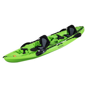 Kayak en plastique épaissi pour trois personnes, plus de 4 m, bateau de pêche durable pour lacs et rivières, avec pagaie, utilisation universelle - Product Image 4