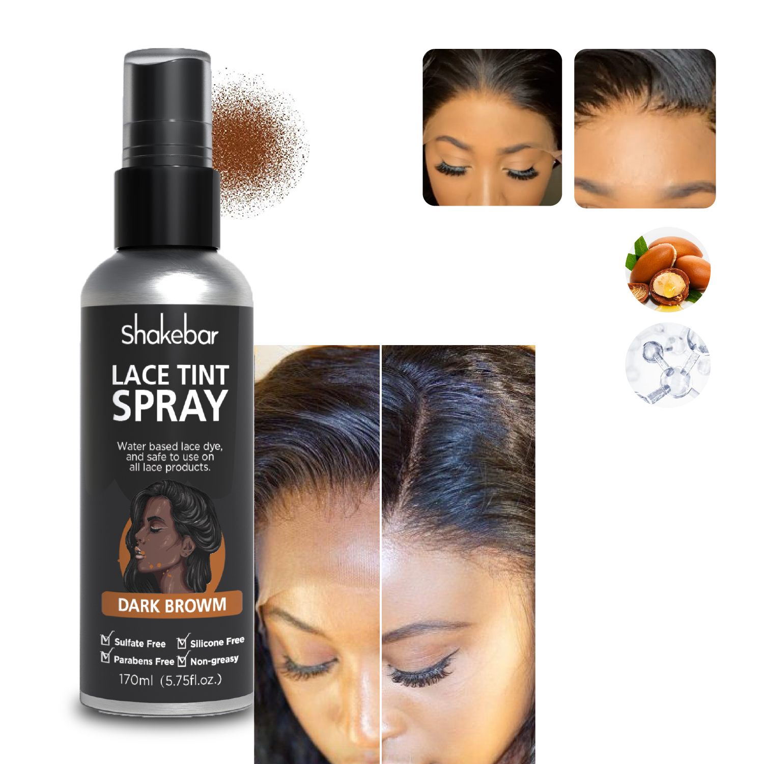 Горячая продажа частная этикетка оттенок спрей для кружевных париков с низкой ценой