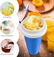 OKOLAY Gobelet de milk-shake maison surgelé en silicone pour crème glacée et smoothie avec paille