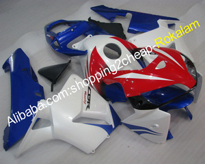 ABS ตัวถังรถรถจักรยานยนต์สำหรับ <span class=keywords><strong>Honda</strong></span> CBR600RR F5 2005 2006 <span class=keywords><strong>CBR</strong></span> CBR600 <span class=keywords><strong>600RR</strong></span> RR HRC สีแดงสีฟ้าสีขาวสีดำ Fairing - Product Image 1