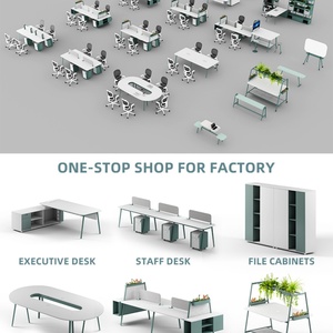 Modern Minimalist <b>Office</b> Desks Wooden Staff <b>Tables</b> with Desktop Partition Special Workstation for Clerks Modular Design - Product Image 4