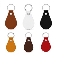 Porte-clés en cuir PU vierge en forme de goutte d'eau, pendentif pour clés, étiquette cadeau DIY, anneau pour clés de voiture