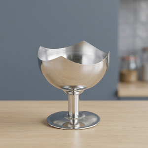 Coupe à crème glacée Design de fleurs avec bol en acier inoxydable pour soupe riz crème glacée collations bol en acier inoxydable ensemble tasse classique - Product Image 1