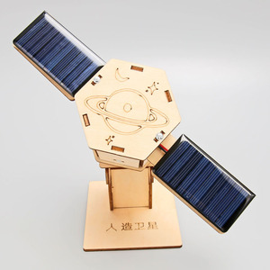 Modelo Espacial, Tecnología DIY, Pequeño Satélite Aeroespacial, Materiales de Madera Hechos a Mano, Estación Espacial, Cohete, Energía Solar, Material Didáctico - Product Image 2