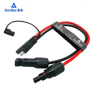 Solar Panel Connector To SAE Adapter Cable SAE Adapter PV Extension Cable Wire For RV Caravan Solar Panels Battery Charger