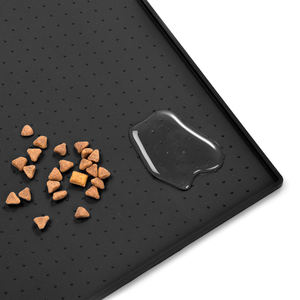 Tapis personnalisé en silicone de qualité alimentaire pour animaux, tapis d'alimentation rectangulaire imperméable et antidérapant pour chiens et chats, <span class=keywords><strong>service</strong></span> OEM disponible - Product Image 2
