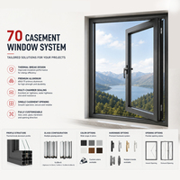 Fenêtres en aluminium résistantes aux impacts avec verre feuilleté pour les maisons, les hôtels et les projets commerciaux côtiers de Floride
