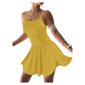 Ensemble de vêtements d'été pour femmes Nouvelle mode Sexy Beauté Ensemble deux pièces Haut sans manches Jupes Ensemble deux pièces <span class=keywords><strong>Tenue</strong></span> décontractée pour femmes - Product Image 5
