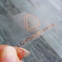 Etiqueta Adhesiva de PVC Personalizada, Impermeable, Pequeña, con Código de Barras, Impresión Transparente en Rollo, Estampado en Caliente