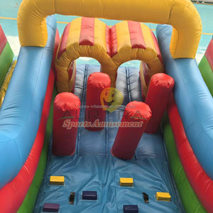 Thương mại sân chơi ngoài trời nhảy trượt tường đá leo lên và trượt <span class=keywords><strong>Inflatable</strong></span> dọc Rush trở ngại trượt cho trẻ em Người lớn - Product Image 3