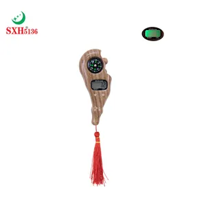 SXH5136 Factory Electronics islamic tasbih Digital Counter with LED Compass Wooden color Tasbih Counter