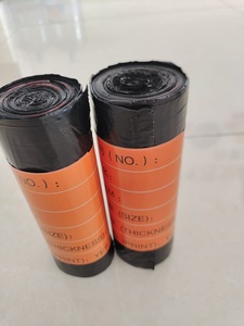 Sacchi per la Spazzatura Neri Resistenti con Fondo Quadrato <span class=keywords><strong>in</strong></span> LDPE/HDPE, con Cordoncino, Goffrati, Riciclabili, 33 Galloni, 83,82*92,71cm - Product Image 3