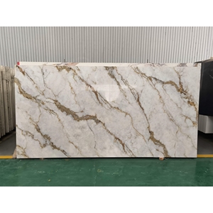 Modern Design Calacatta <strong>Quartz</strong> Stone Slabs Durable for Fireproof Big Dining Table Tops <strong>Quartz</strong> - Product Image 1