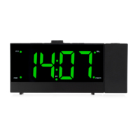 Modernes 1,8 Zoll LED-Display Elektronische Projektions-Digitaluhr PLL FM-Radio Dualer Wecker USB-Ladeanschluss 12-Stunden-Anzeige