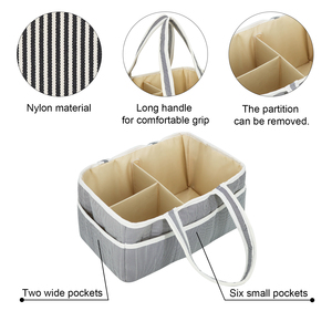 Organizador de Pañales Portátil con Asa Larga, Diseño Multibolsillos Lateral, Bolsa de Almacenamiento Multifuncional Grande <span class=keywords><strong>para</strong></span> Organizar Pañales de Bebé, Uso Diario - Product Image 3