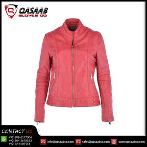 Motorbike Woman's Breathable Pu Leather Bikers Jacket Black-Color' Side-Pockets Longed-Zippers Blank Leather Jackets - Product Image 4