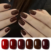 XEIJAYI Gel UV sans odeur en gros, étiquette privée, fournitures professionnelles pour les ongles, gel coloré pour les ongles, gel rouge pour les ongles du Nouvel An